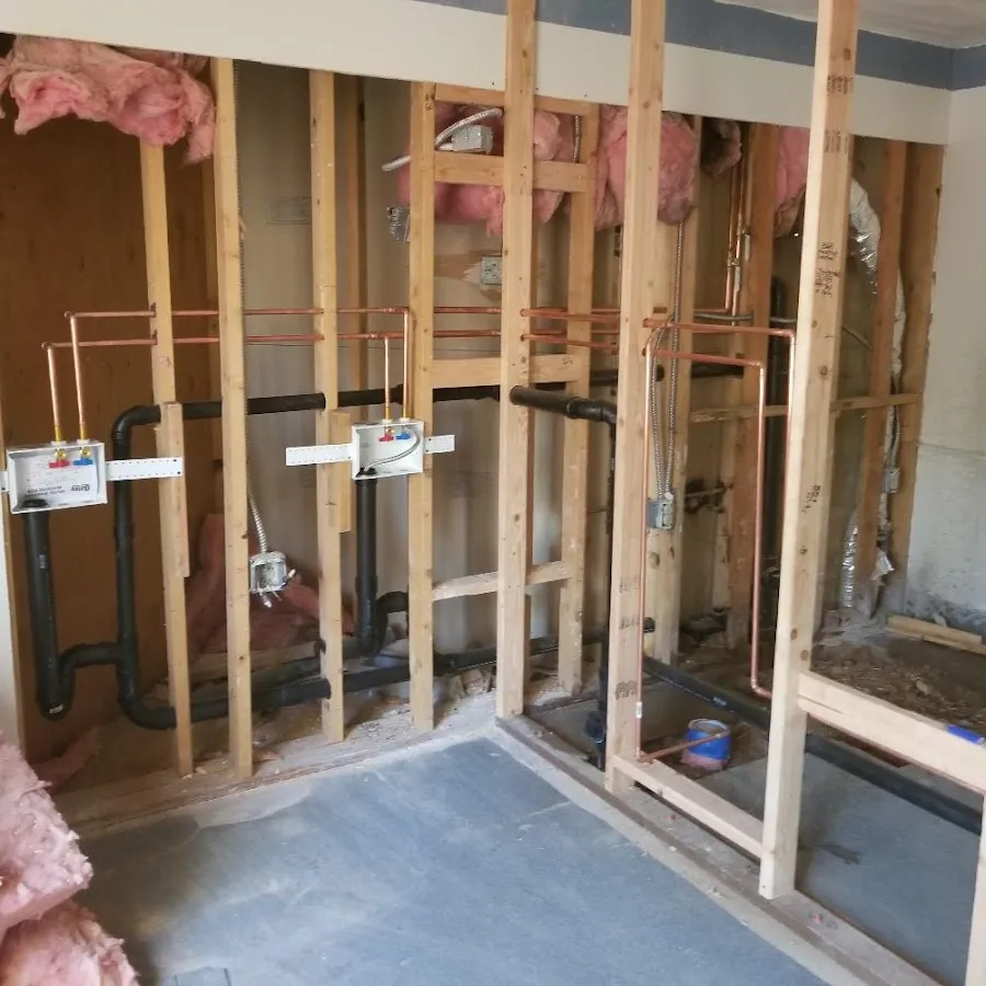 Copper pipe rough-in and plumbing installation in Glenwood Springs